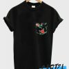 A Black Floral Pocket awesome T-Shirt