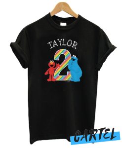 Sesame Street Pals Chalkboard Rainbow 2nd Birthday Toddler awesome T-shirt