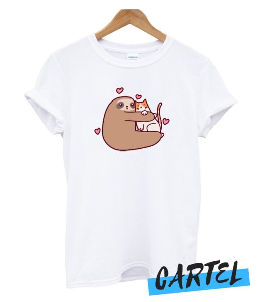 Sloth Loves Cat awesome t-shirt