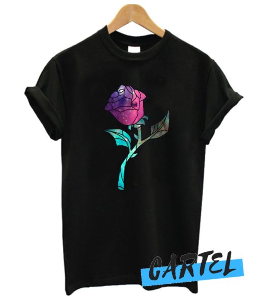 Stained Glass Rose Galaxy awesome T-Shirt