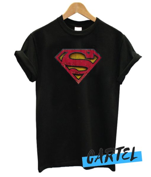 Superman S-Shield Distressed Logo awesome T-Shirt