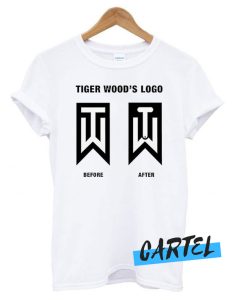Tiger Woods Before And After Logo Golf awesome T shirt