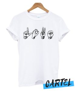 love in sign language awesome t shirt