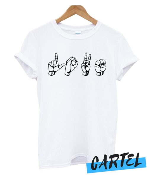 love in sign language awesome t shirt