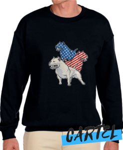Pit Bull American Flag awesome Sweatshirt