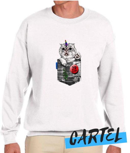 Pocket Cat Going in a Concert awesome Sweatshirt