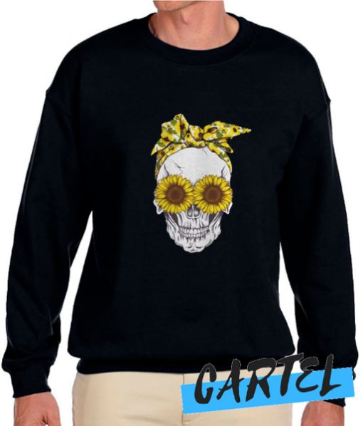 Skull Sunflower awesome Sweatshirt