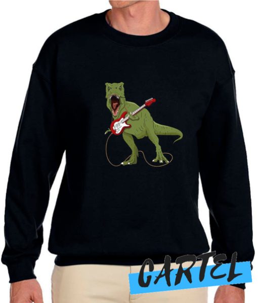 T-rex Guitar Player awesome Sweatshirt