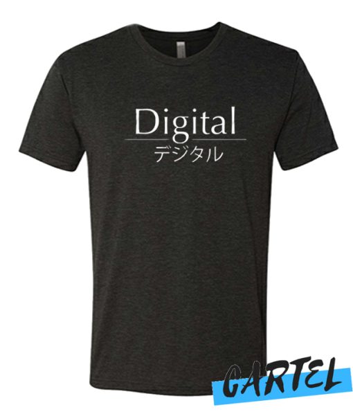 Digital White Text awesome T Shirt