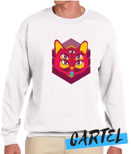 Psychedelic Third Eye Cat Spiritual awesome Sweatshirt
