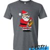 Funny Cool Santa Claus Playing Saxophone Christmas Art T Shirt