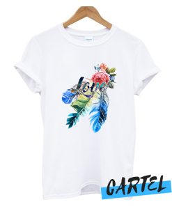 Love Feather Floral Summer T Shirt