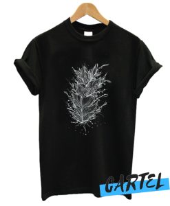 Mystical White Feather Lineart T Shirt