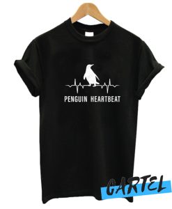 Penguin heartbeat T Shirt Black