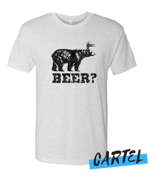 RETRO DEER BEER BEAR funny frat party T Shirt