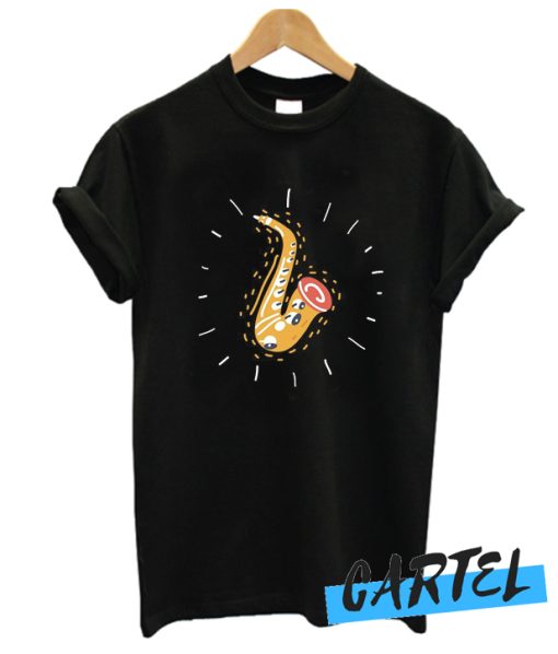 Saxophone Cartoon T Shirt