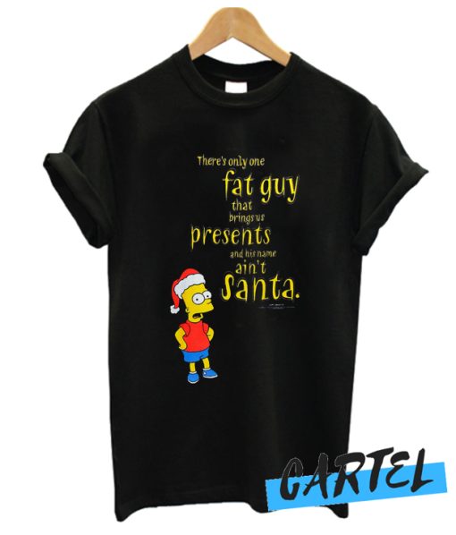 Simpsons Fat Guy Santa T Shirt