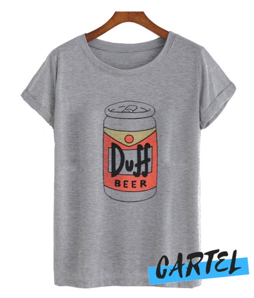 The Simpsons Classic Duff Beer Cartoon Image T Shirt