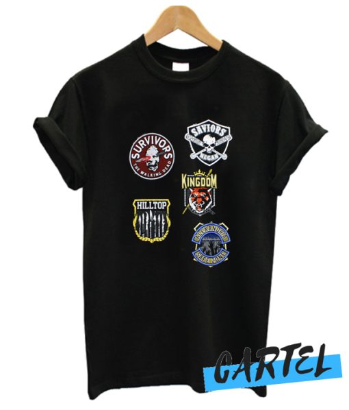 The Walking Dead Faction Patches Collection T Shirt