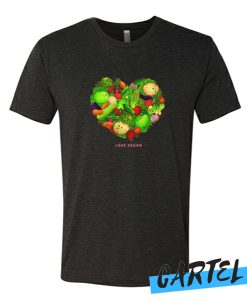 Love Vegan Veggie Heart healthy awesome T Shirt
