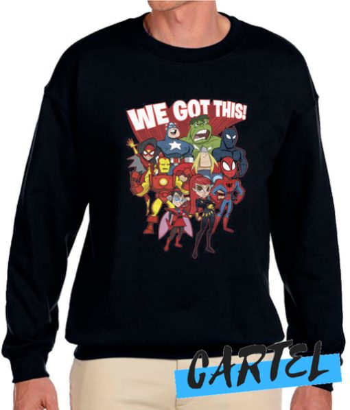 Marvel Avengers We Got This Retro Cartoon Portrait awesome Sweatshirt
