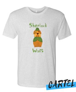 Sherlock wafs funny dog with a detective costume vector t shirt
