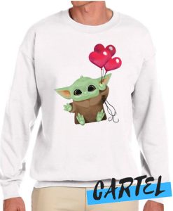 Baby Yoda Valentines Day awesome Sweatshirt