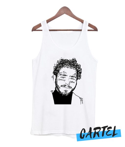 Post Malone face Tank Top