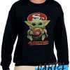SUPERBOWL Baby Yoda Inspired Vintage Look 49ers awesome Sweatshirt