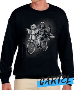 Star Wars - Darth Vader and Yoda Riding a Bike Sweatshirt