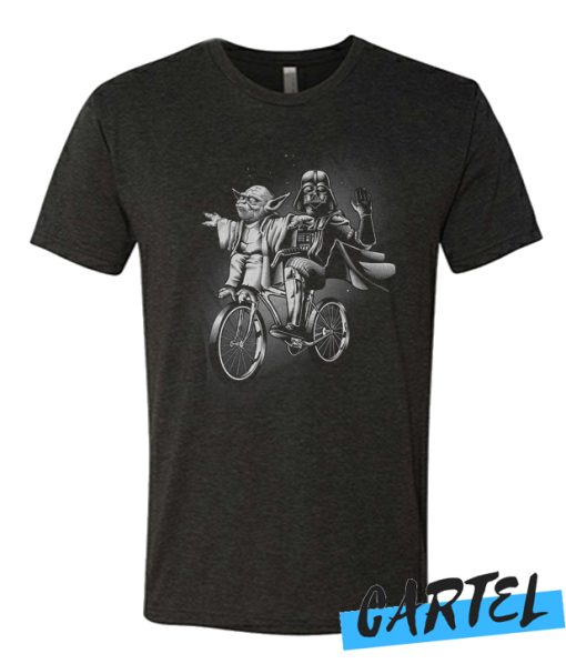 Star Wars - Darth Vader and Yoda Riding a Bike T Shirt