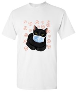 Black cat face mask DH T-Shirt