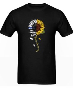 You Are My Sunshine Sunflower Police Thin Blue Line Flag DH T-Shirt