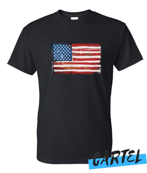 Distressed USA Flag awesome T Shirt