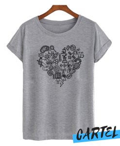Science Heart Awesome T Shirt