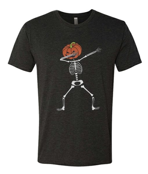 Halloween Dabbing Skeleton Pumpkin awesome T Shirt