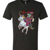 Witch Riding Unicorn Funny Halloween awesome T Shirt