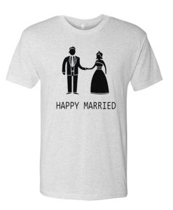 Black happy and married White awesome T Shirt
