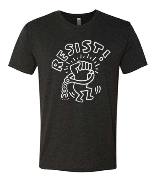 Keith Haring Resist Black awesome T Shirt