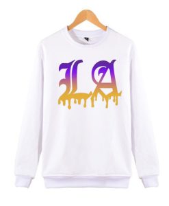 LA Bleeds Purple and Gold awesome Sweatshirt