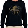 Octopus Japanese Calligraphy graphic Sweatshirt