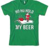 Ugly Christmas - Ho Ho Hold My Beer Squirrel graphic T Shirt