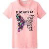 Butterfly February Girl awesome T Shirt