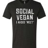 Funny Anti Social Black graphic T Shirt