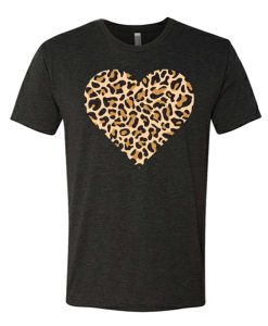 Leopard Heart awesome T Shirt