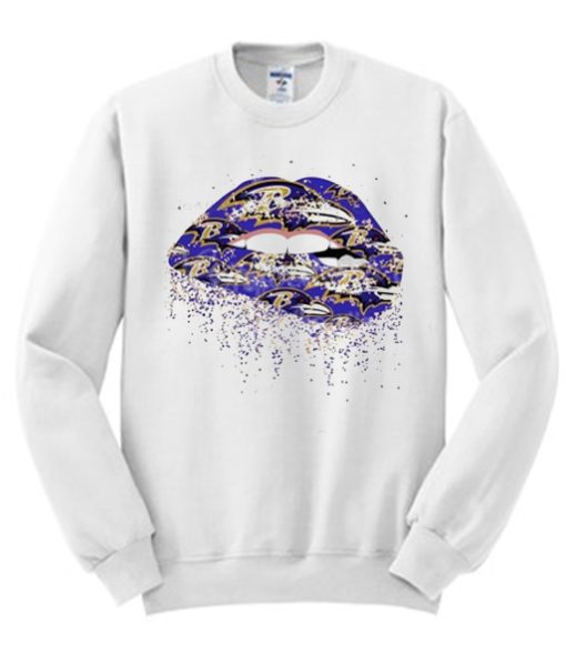 Ravens - Football Lips graphic Sweatshirt
