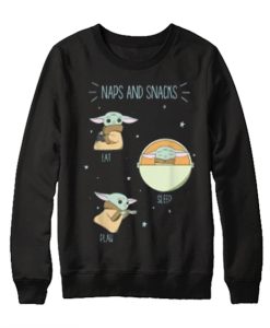 Star Wars The Mandalorian The Child Naps And Snacks awesome Sweatshirt