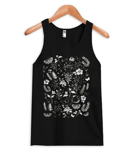 Botanical - Flower - Butterfly awesome Tank Top