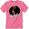 A Queen Was Born In April - Black Woman T Shirt
