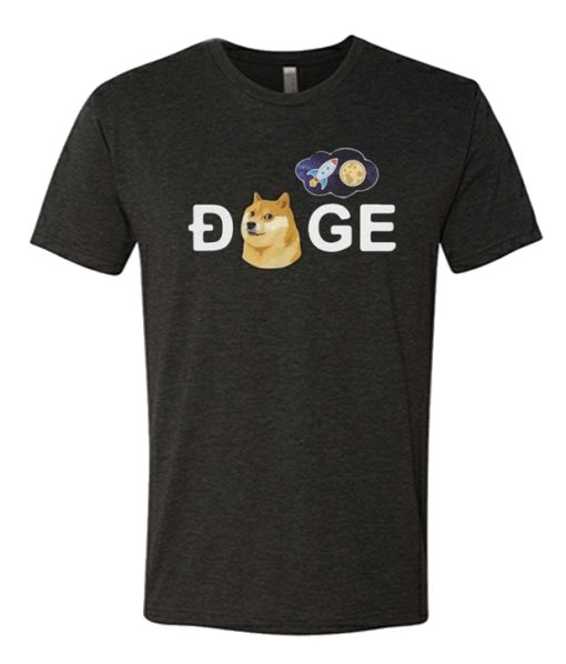 Dogecoin Doge To The Moon Crypto Funny Meme T Shirt